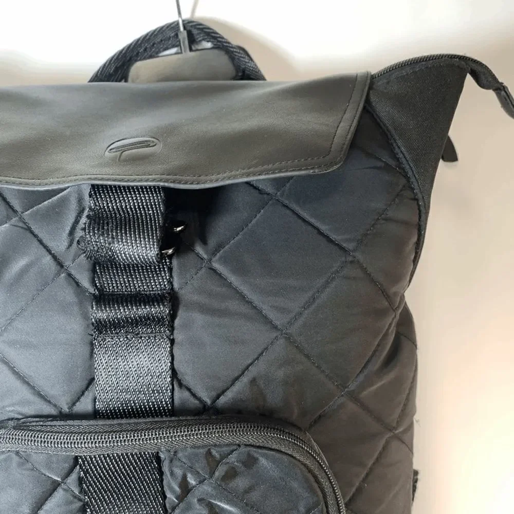 Quilted Black Baby Backpack - Unbranded
